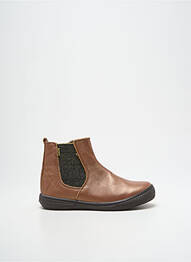Bottines/boots matière lisse bout rond marron BOPY fille