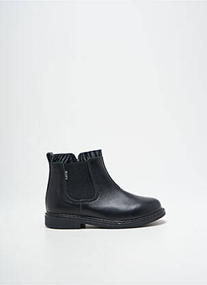 Bottines/boots matière lisse talon bas noir BOPY fille