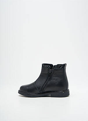 Bottines/boots matière lisse talon bas noir BOPY fille