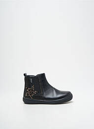 Bottines/boots matière lisse bout rond noir BOPY fille