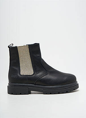 Bottines/boots matière lisse talon bas noir BOPY fille