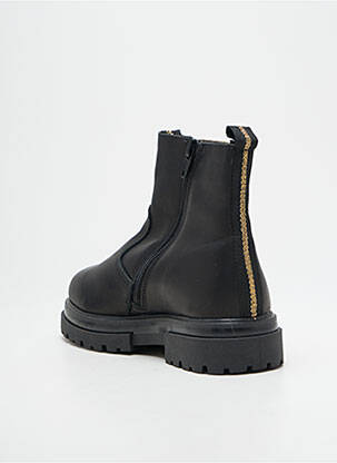 Bottines/boots matière lisse talon bas noir BOPY fille