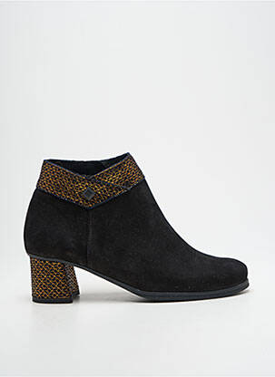 Bottines/boots tissage satiné talon de 4 à 6cm noir HIRICA femme