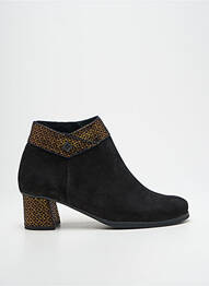 Bottines/boots tissage satiné talon de 4 à 6cm noir HIRICA femme