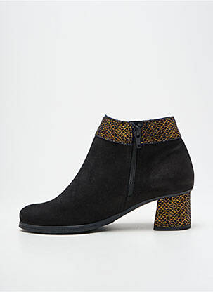 Bottines/boots tissage satiné talon de 4 à 6cm noir HIRICA femme