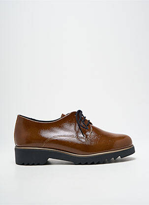 Derbies effet froissé talon plat jusqu'à 3cm marron HIRICA femme