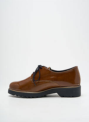 Derbies effet froissé talon plat jusqu'à 3cm marron HIRICA femme