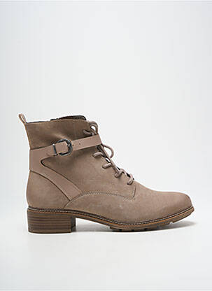Bottines/boots talon bas talon plat jusqu'à 3cm beige TAMARIS femme