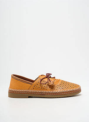 Derbies tissage satiné talon plat jusqu'à 3cm orange COCO ET ABRICOT femme