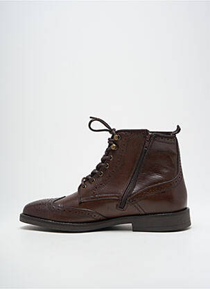 Bottines/boots matière lisse talon bas marron MEDELLIN homme