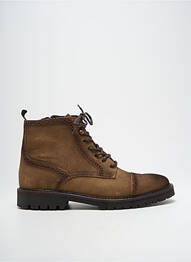 Bottines/boots fermeture zip et lacets talon bas marron MEDELLIN homme