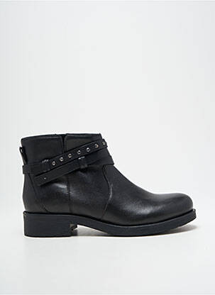 Bottines/boots tissage satiné talon plat jusqu'à 3cm noir GEOX femme