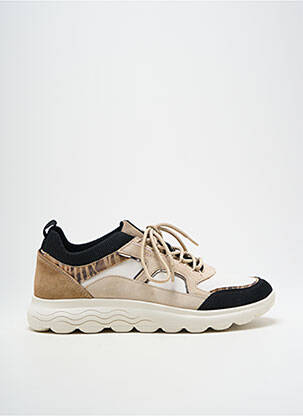 Baskets nubuck talon de 4 à 6cm beige GEOX femme