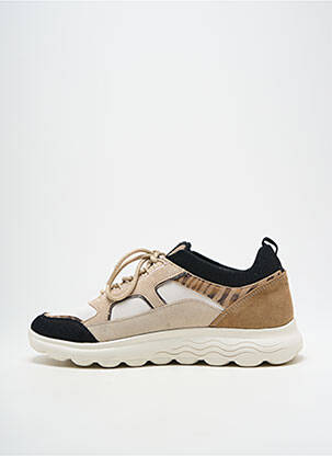 Baskets nubuck talon de 4 à 6cm beige GEOX femme