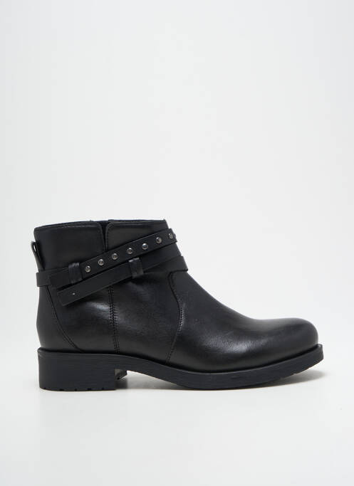 Bottines/boots tissage satiné talon plat jusqu'à 3cm noir GEOX femme