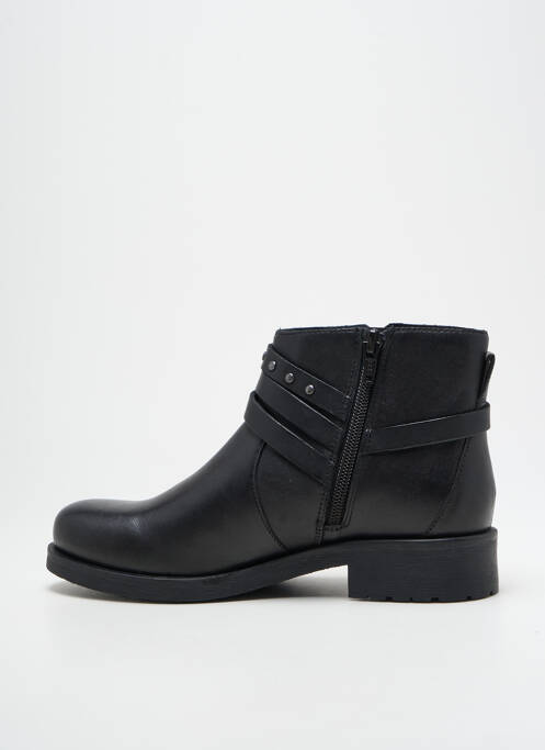 Bottines/boots tissage satiné talon plat jusqu'à 3cm noir GEOX femme