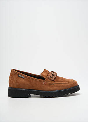 Mocassins nubuck talon plat jusqu'à 3cm marron MEPHISTO femme