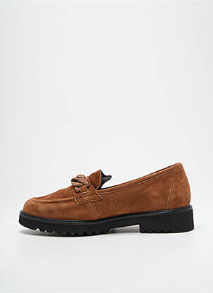 Mocassins nubuck talon plat jusqu'à 3cm marron MEPHISTO femme
