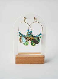 Boucles d’oreilles matériaux métal vert L'ATELIER DES DAMES femme