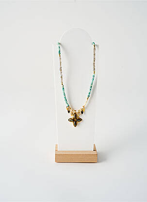 Collier ornement pierre vert L'ATELIER DES DAMES femme