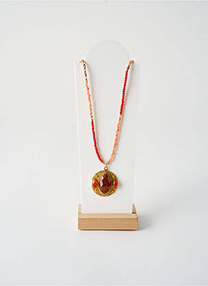 Collier ornement pierre rouge L'ATELIER DES DAMES femme