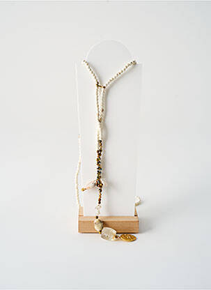 Collier ornement perles blanc ROSA PALMA femme