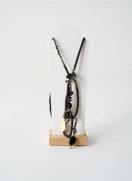 Collier ornement perles noir ROSA PALMA femme