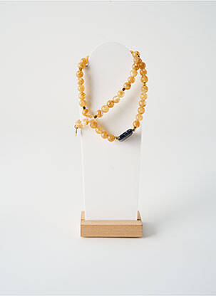 Collier ornement perles beige ROSA PALMA femme