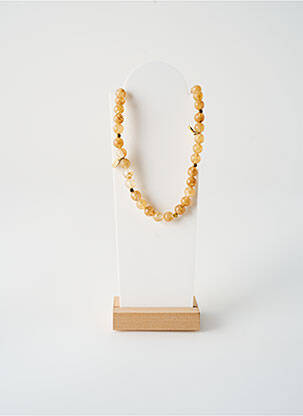 Collier ornement perles beige ROSA PALMA femme