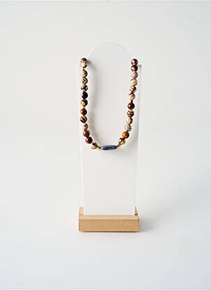 Collier ornement perles beige ROSA PALMA femme