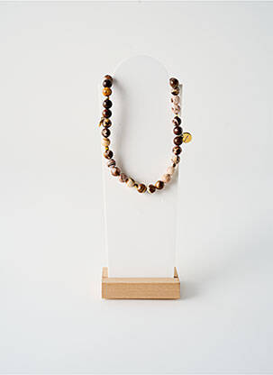 Collier ornement perles beige ROSA PALMA femme