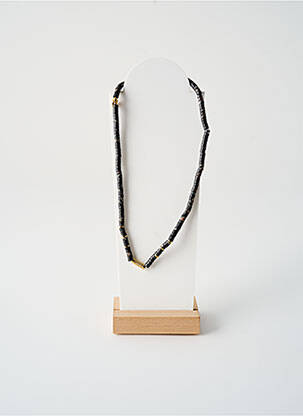 Collier ornement perles noir ROSA PALMA femme