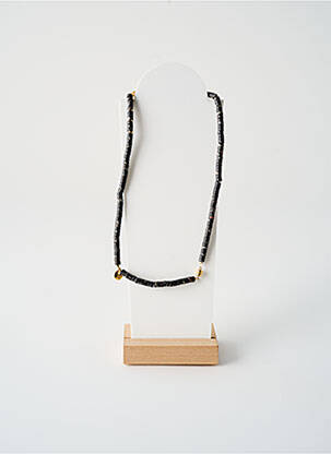 Collier ornement perles noir ROSA PALMA femme
