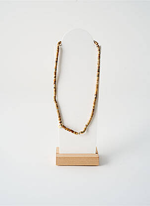 Collier ornement perles beige ROSA PALMA femme