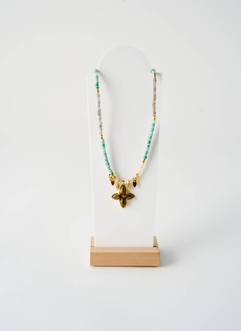 Collier ornement pierre vert L'ATELIER DES DAMES femme