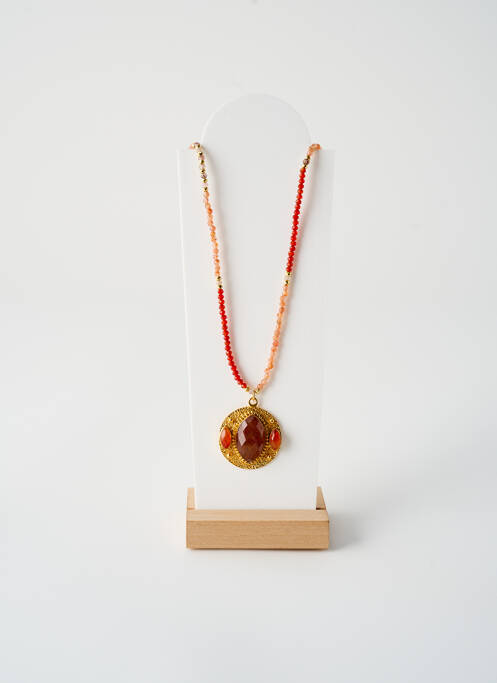 Collier ornement pierre rouge L'ATELIER DES DAMES femme