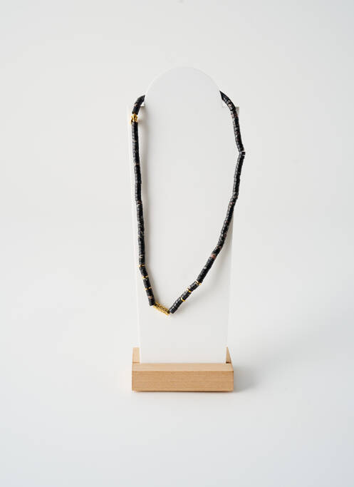 Collier ornement perles noir ROSA PALMA femme