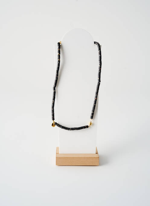 Collier ornement perles noir ROSA PALMA femme