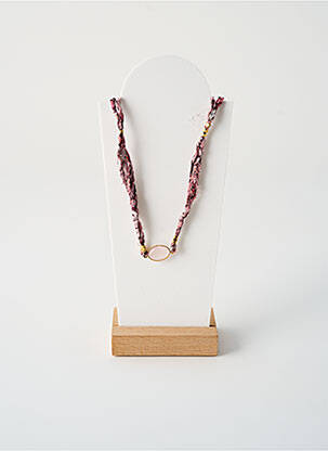 Collier fermeture fermoir mousqueton rose BY GARANCE femme