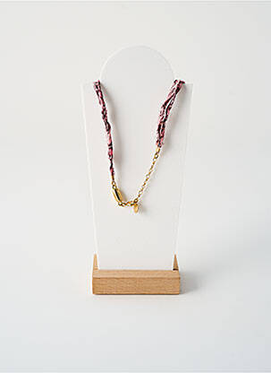 Collier fermeture fermoir mousqueton rose BY GARANCE femme