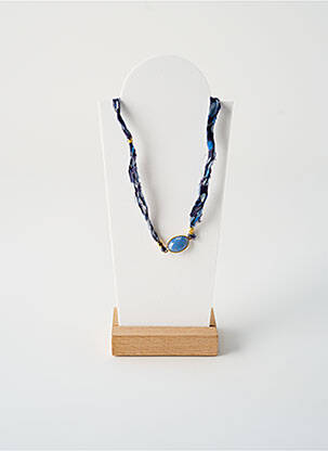 Collier fermeture fermoir mousqueton bleu BY GARANCE femme