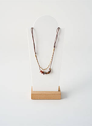 Collier ornement perles marron BY GARANCE femme