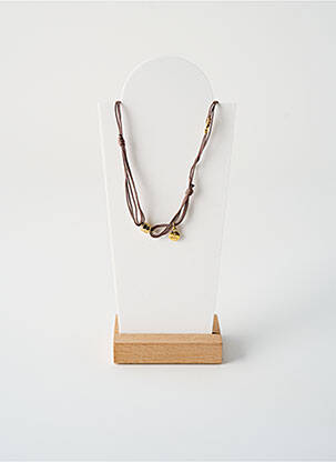 Collier ornement perles marron BY GARANCE femme