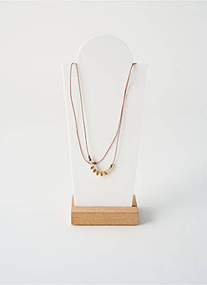Collier fermeture aimant marron BY GARANCE femme