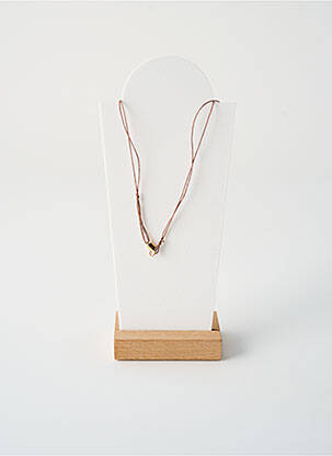Collier fermeture aimant marron BY GARANCE femme