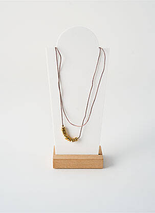 Collier fermeture aimant marron BY GARANCE femme