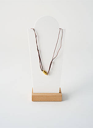 Collier fermeture aimant marron BY GARANCE femme