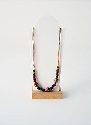 Collier ornement perles violet BY GARANCE femme