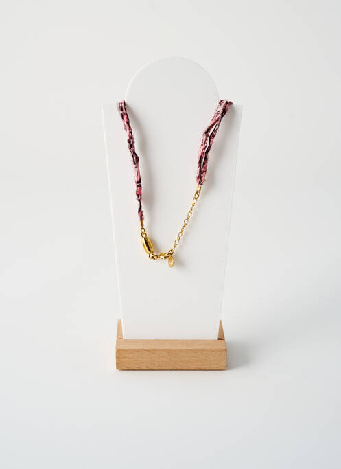 Collier fermeture fermoir mousqueton rose BY GARANCE femme