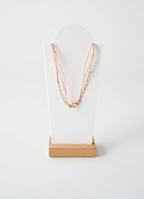 Collier fermeture aimant rose BY GARANCE femme